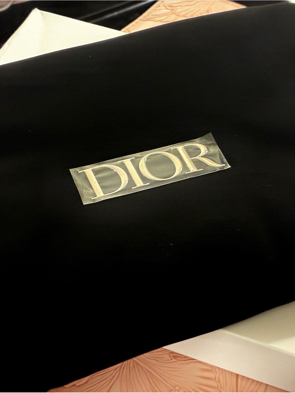 Ultra lux Dior Metal Embossed Rare Ultra Soft velvety black M-L Trousseau Bag - Picture 13 of 17